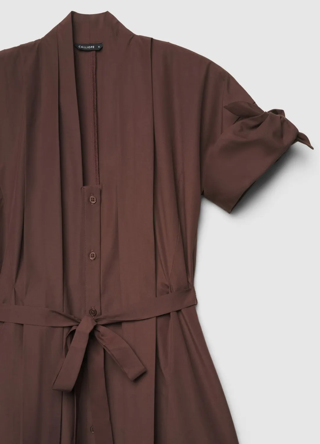 Calliope chemisier robe ceinture femme évasée