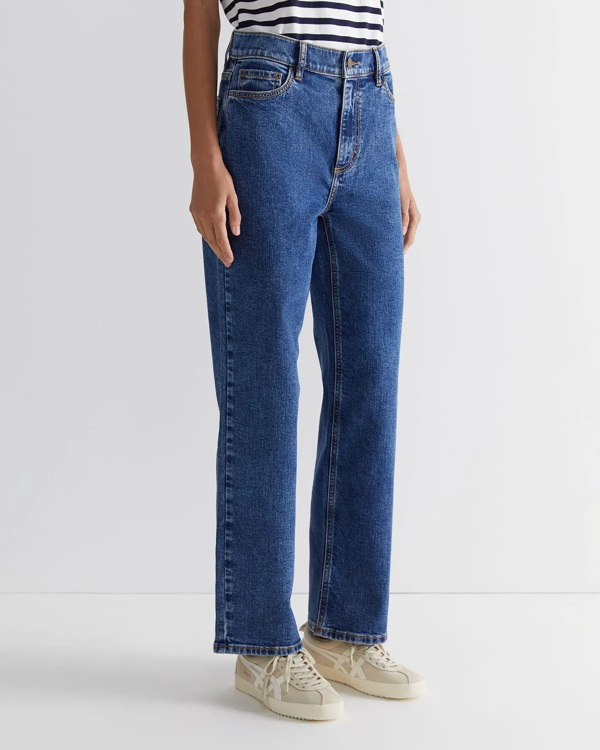 SPORTSCRAFT Bec jean droit femme coton stretch taille haute