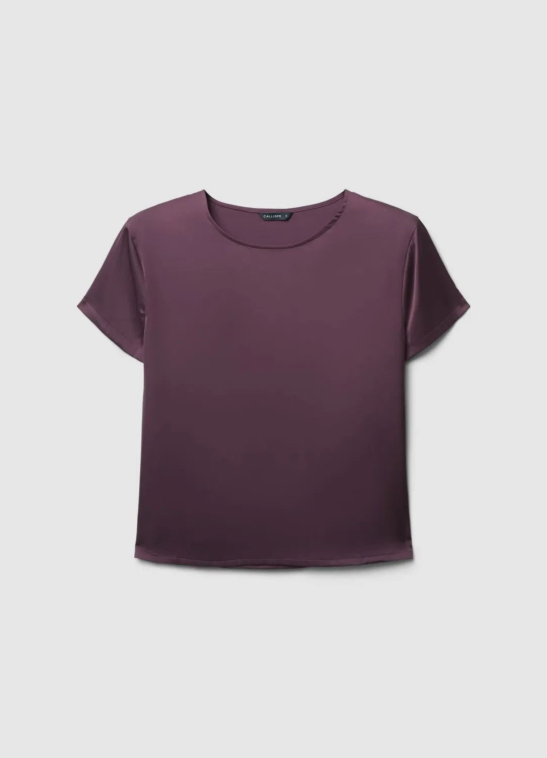 Calliope t-shirt effet satin femme col rond