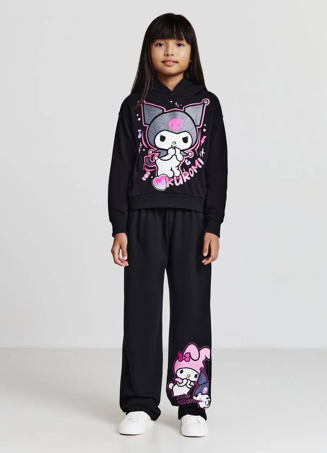 Calliope sweat capuche Kuromi fille en coton