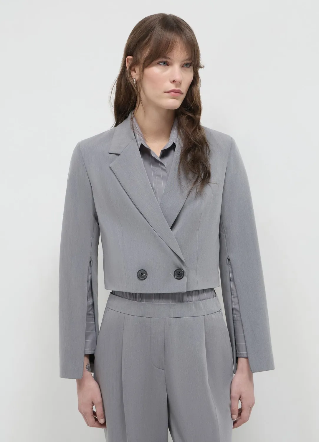 Calliope veste femme double boutonnage chinée