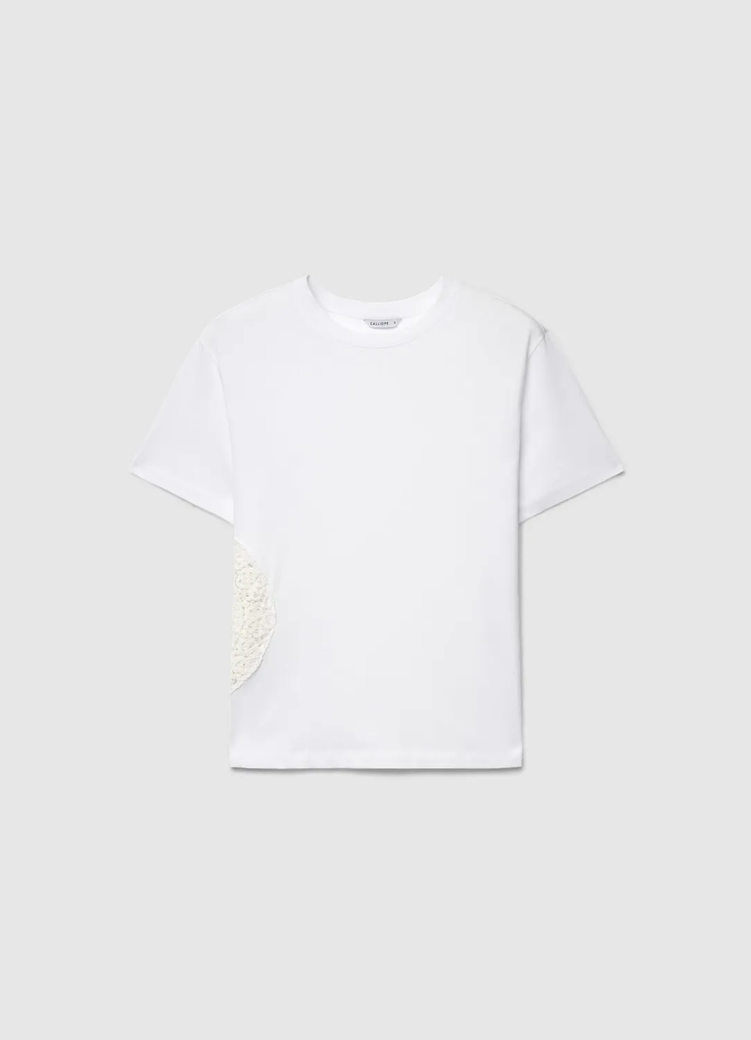 Calliope t-shirt brodé femme col rond uni