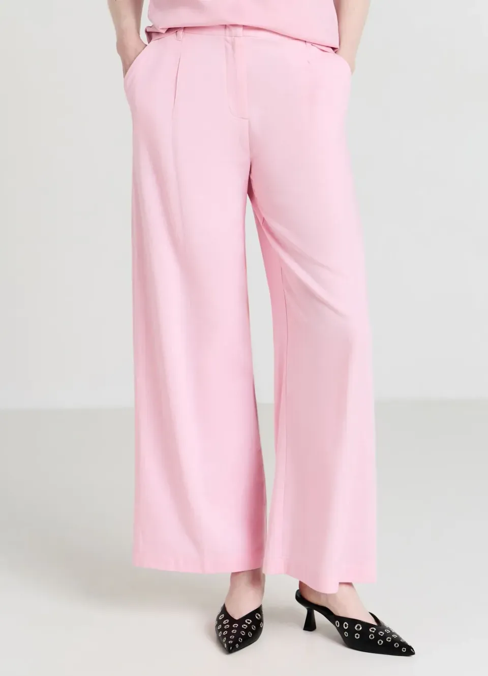 Calliope pantalon palazzo large pantalon lin femme