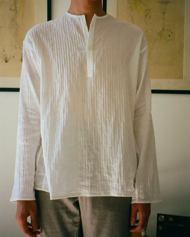 Erevan Capon chemise damier boutonnage discret