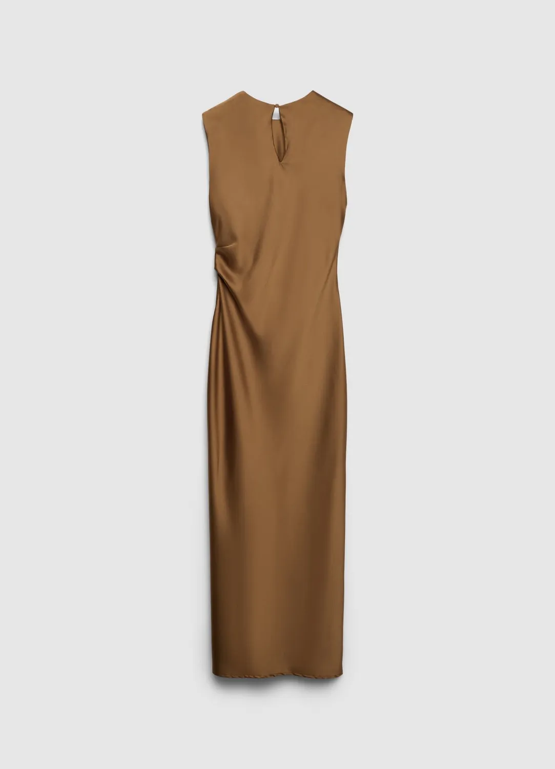 Calliope Robe Satinée Anneau Fente Femme S