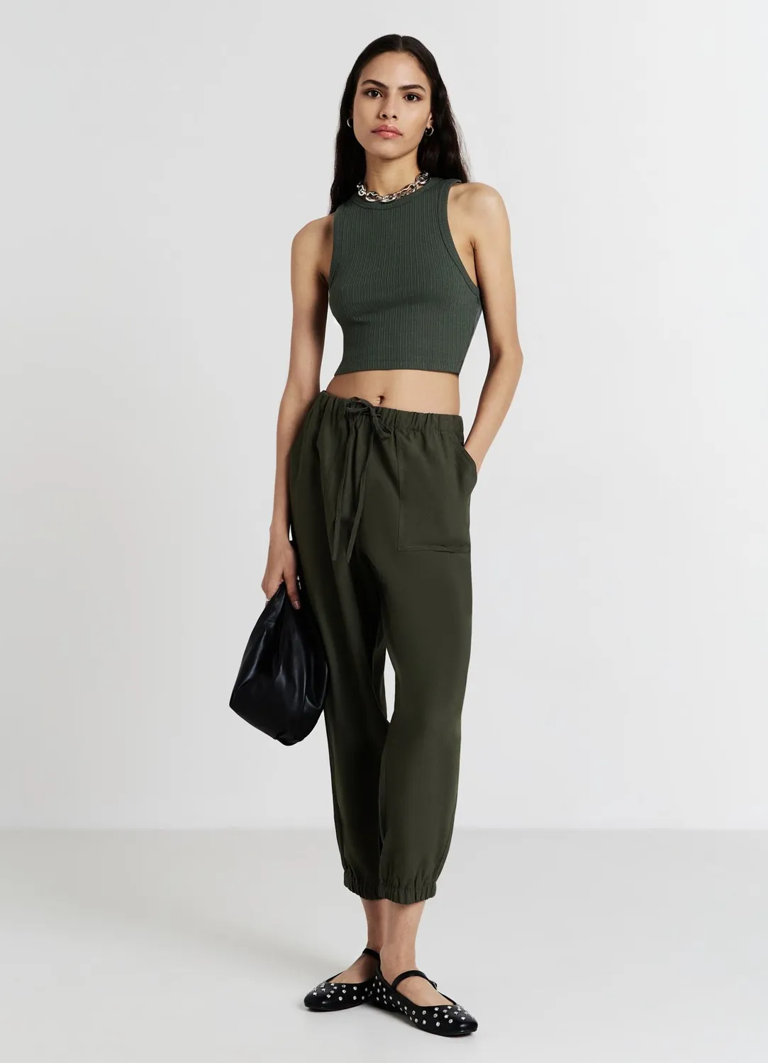 Calliope jogger uni femme poches cordon