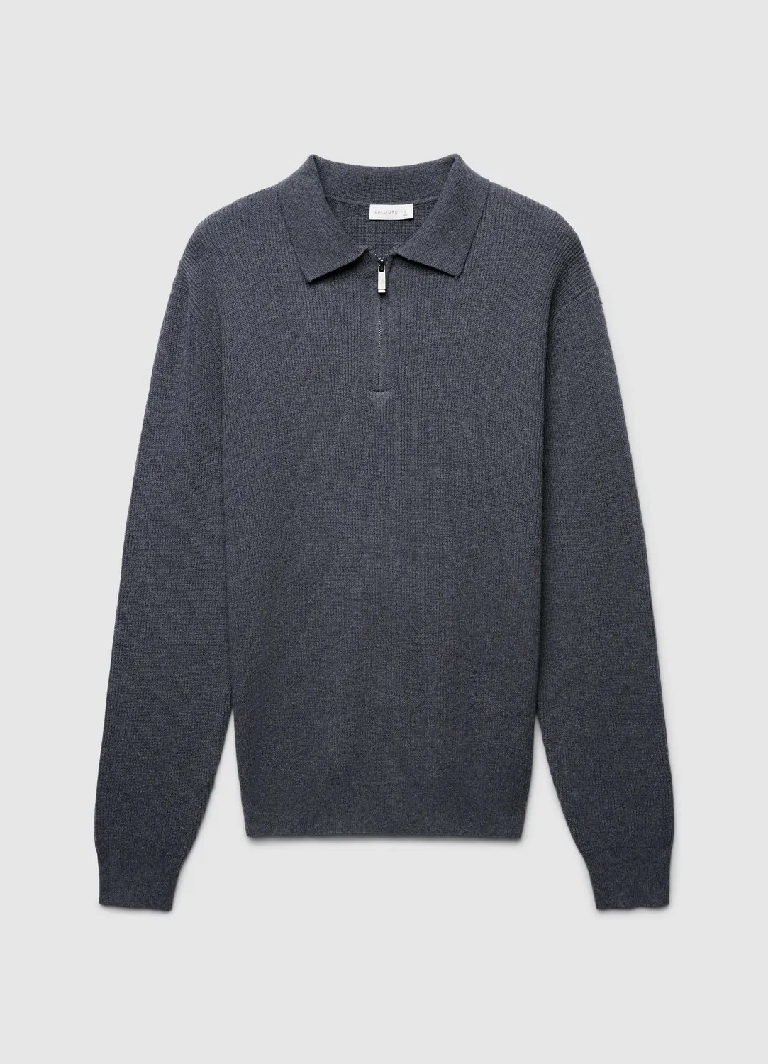 Calliope pull polo homme côtelé demi-zip