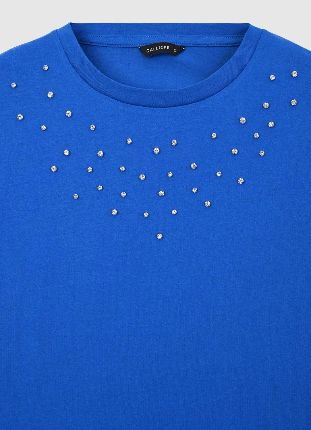 Calliope t-shirt strass femme coton col rond