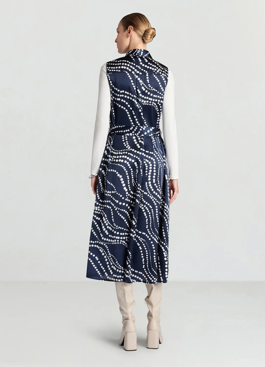 Calliope robe chemisier pois femme sans manches