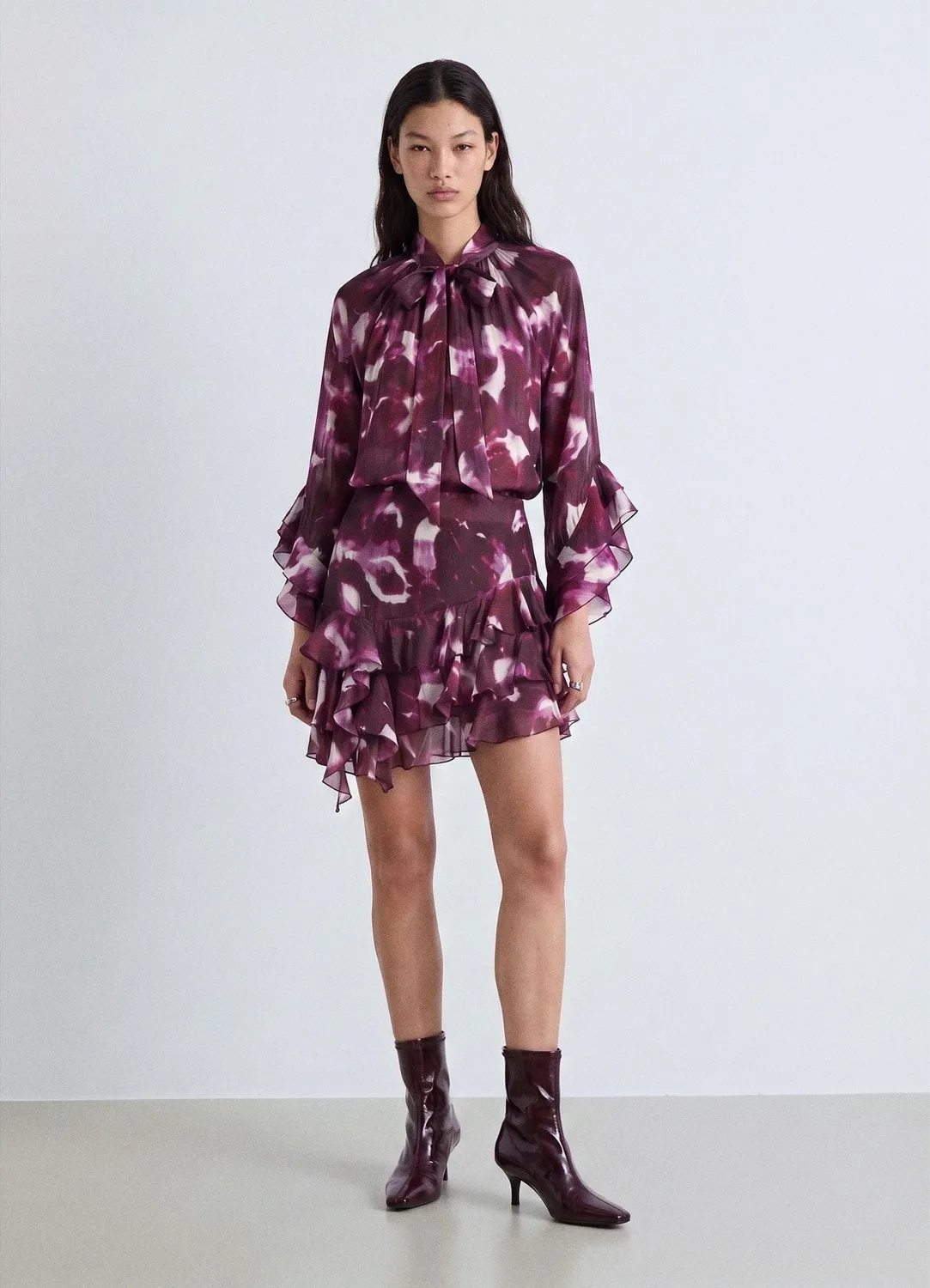 Calliope Mini Jupe Femme à Volants Imprimé Floral