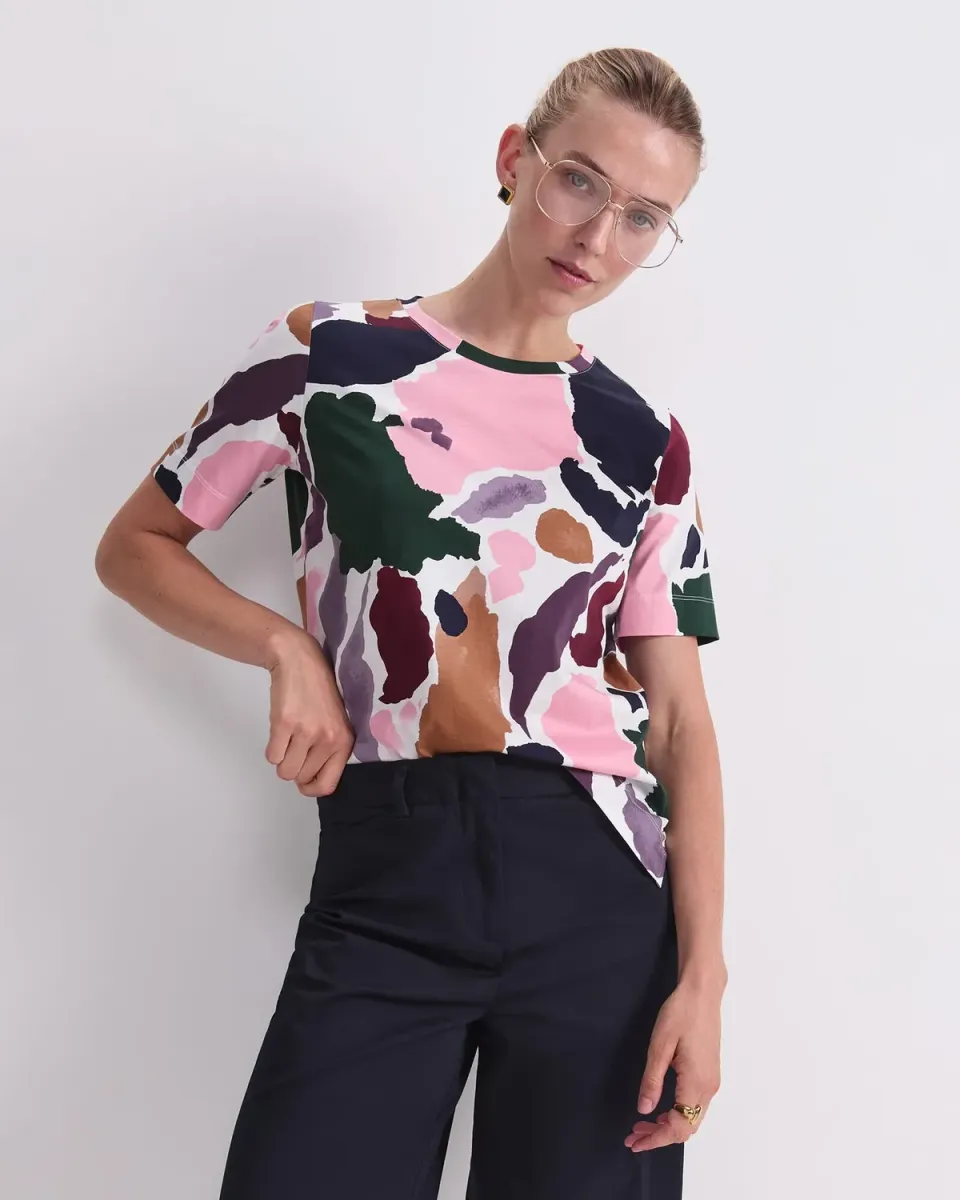 Sportscraft Leah Mercerised tee coton imprimé femme