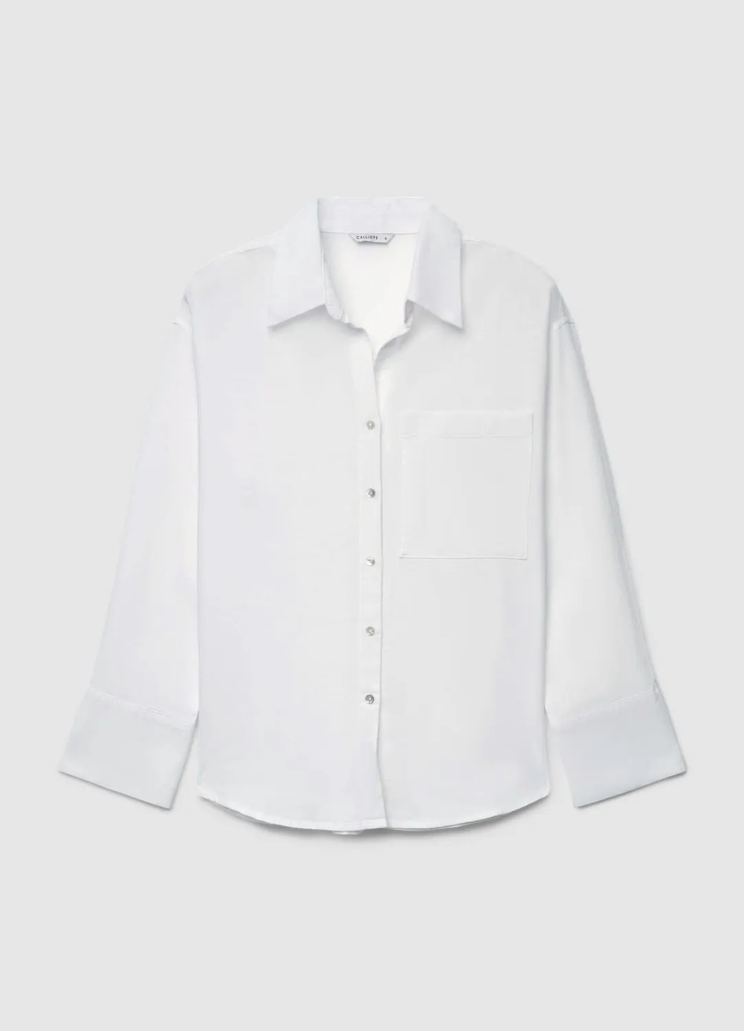 Calliope chemise femme unie à poche manches longues
