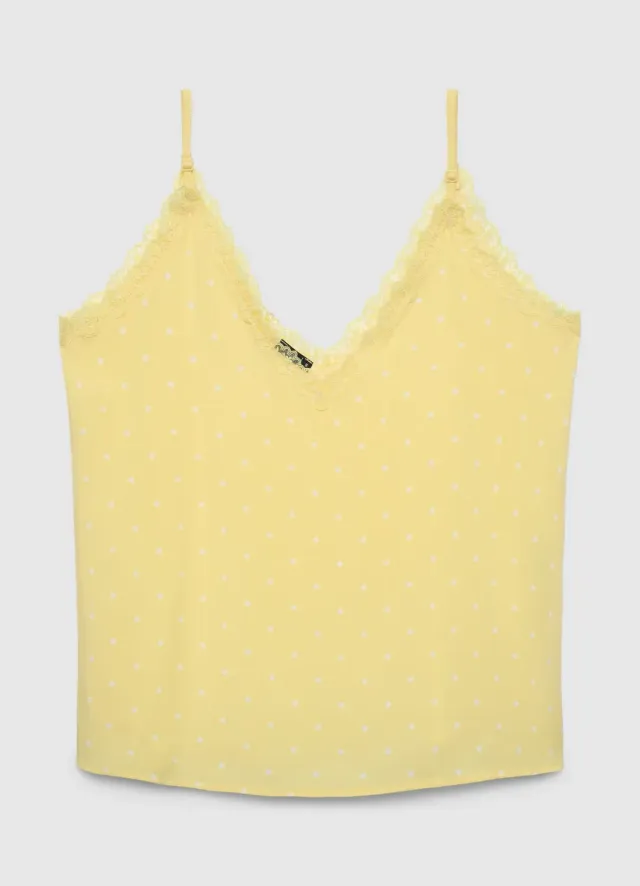 Calliope ensemble pyjama à pois dentelle top + short