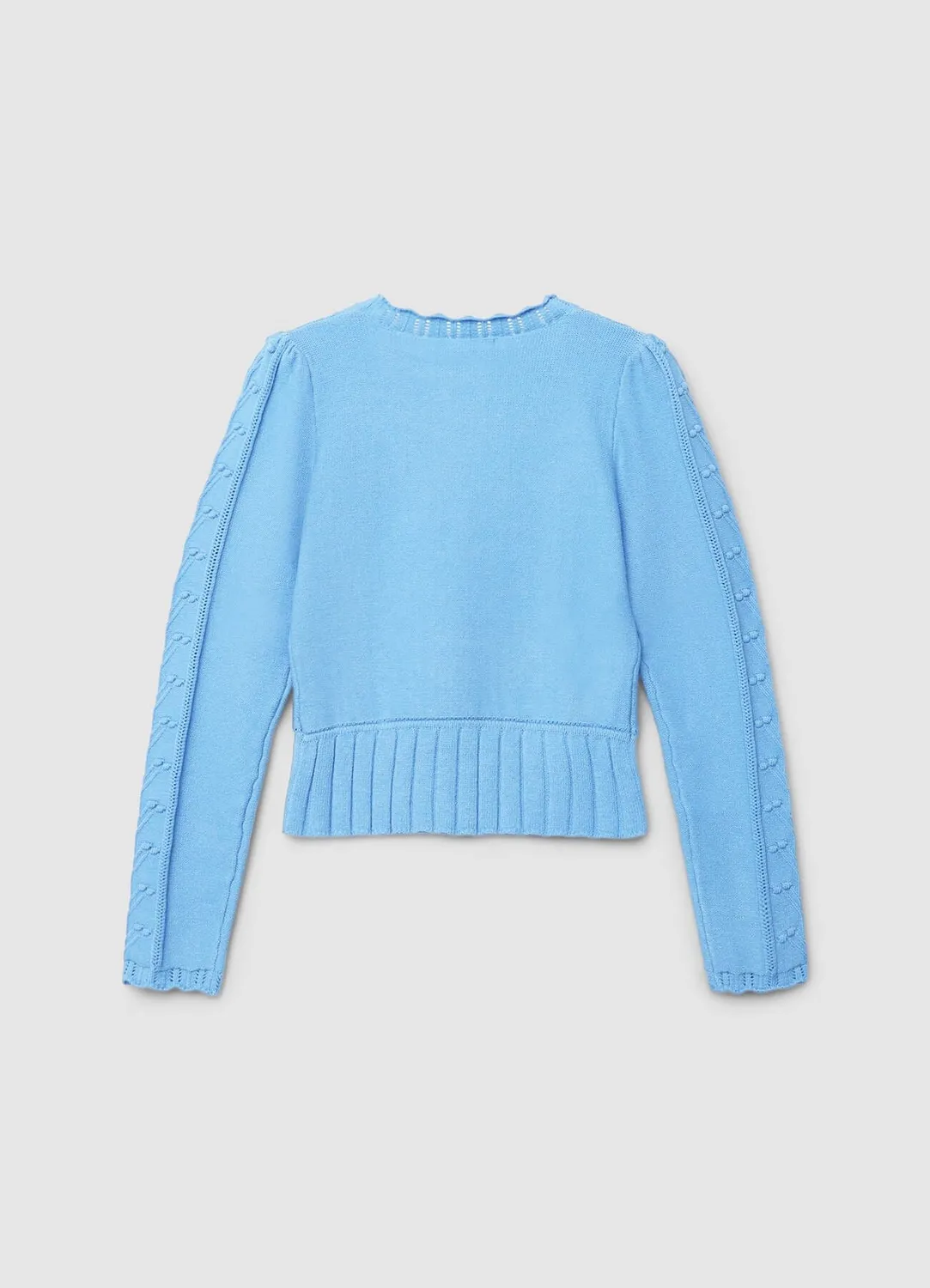 Calliope pull maille volants manches longues femme