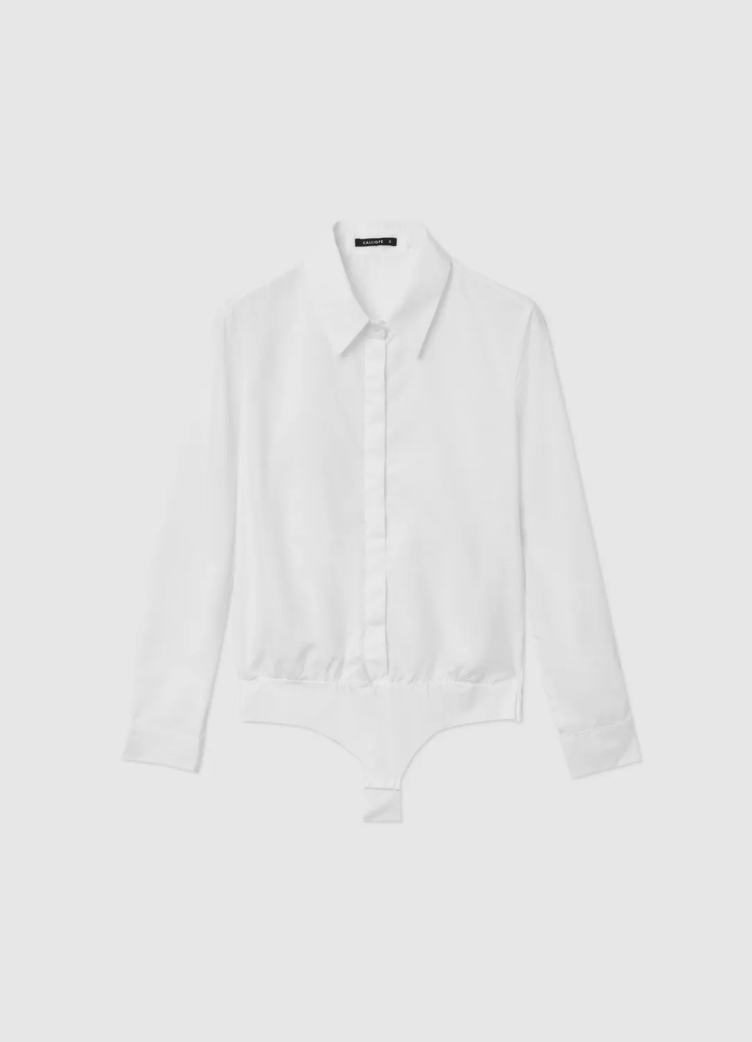 Calliope chemise body unie femme manches longues