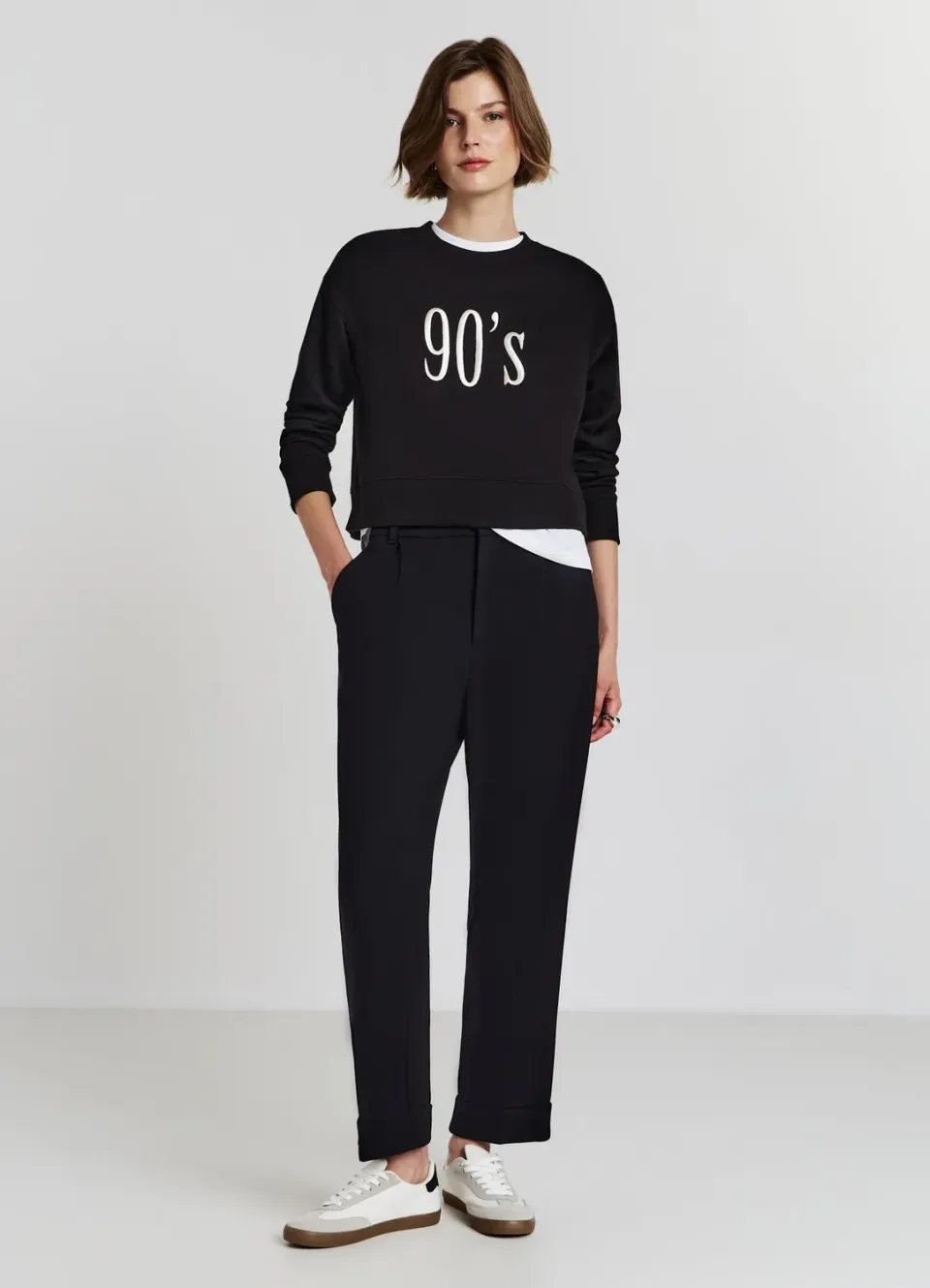 Calliope Sweat imprimé femme col rond manches longues