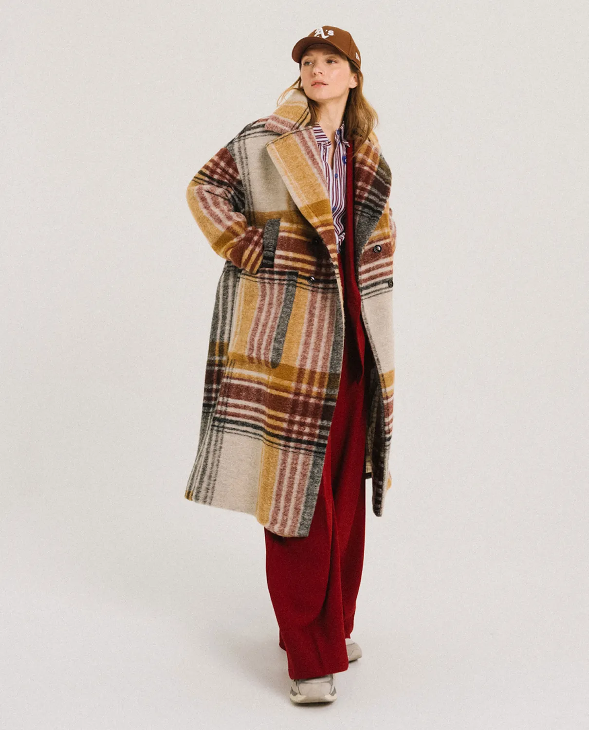Tinsels Daniel Carpenters manteau carreaux lainage