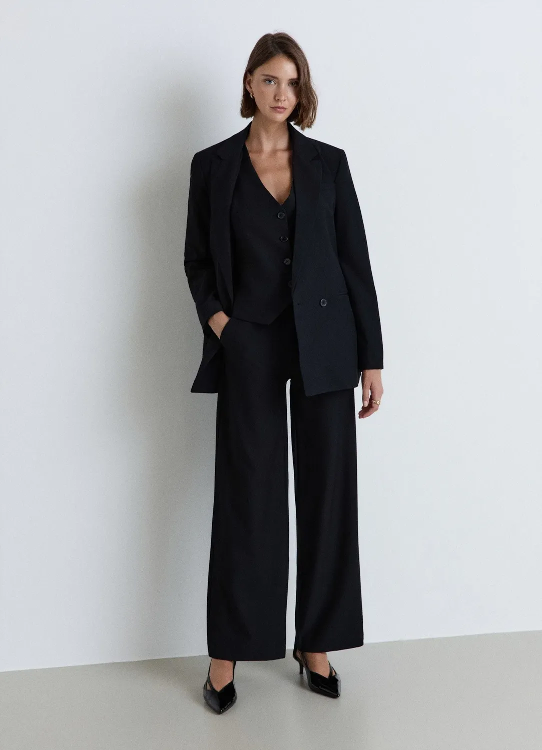 Veste Calliope double boutonnage femme unie