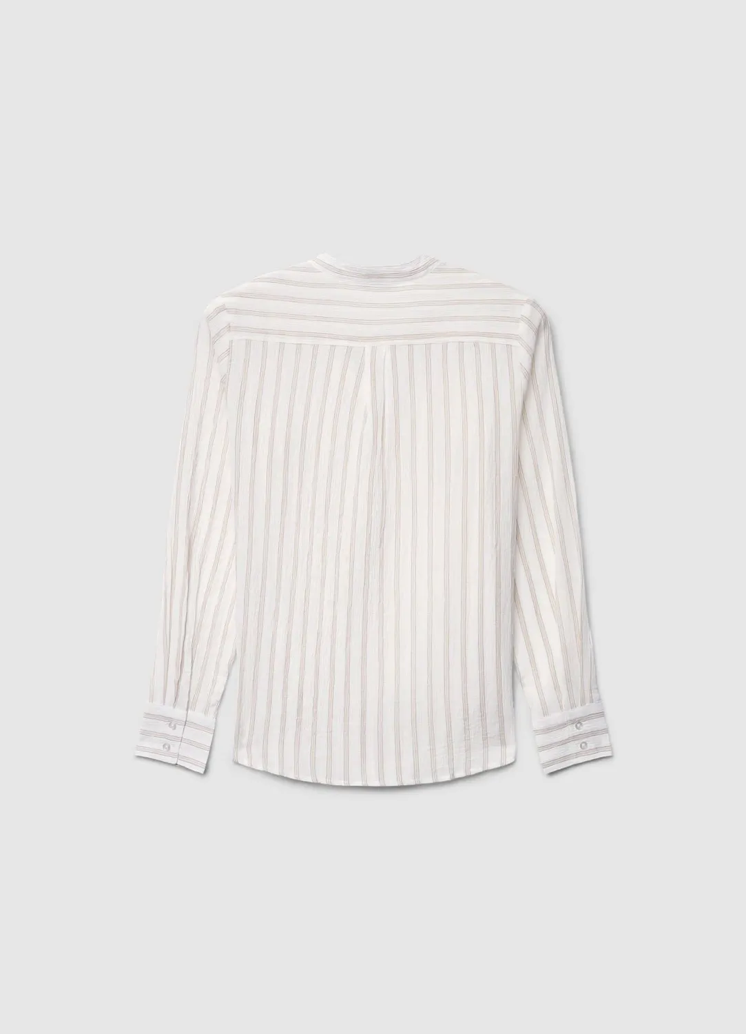 Calliope chemise rayée femme col coréen manches longues