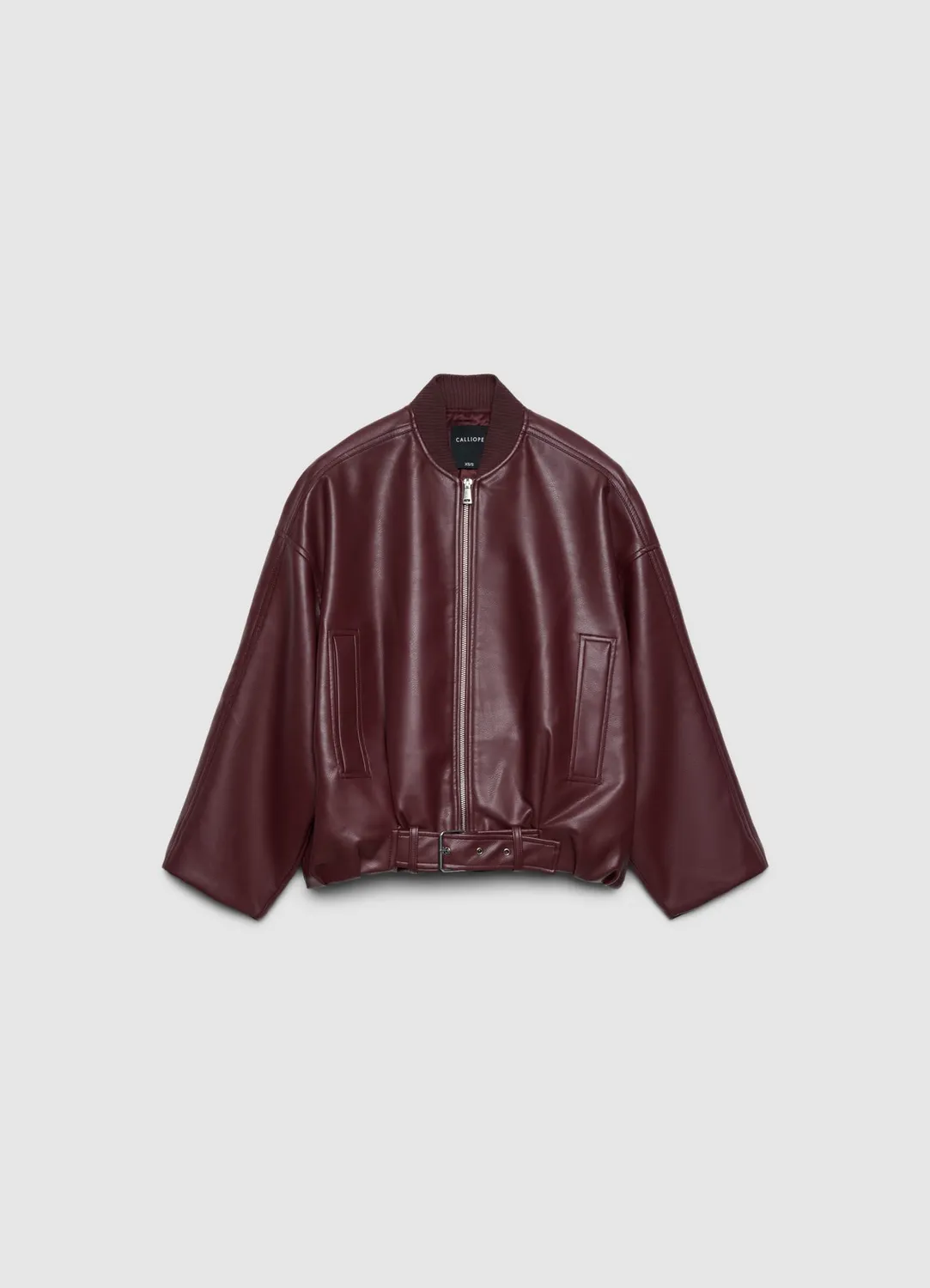 Calliope bomber zip femme ceinture réglable uni