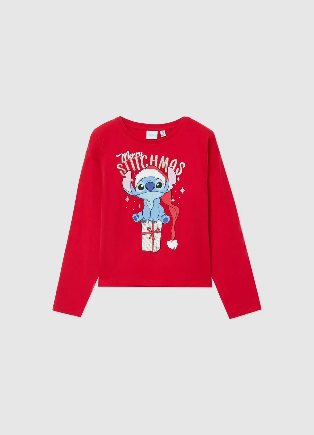 Calliope T-shirt Stitch Noël fille manches longues paillettes