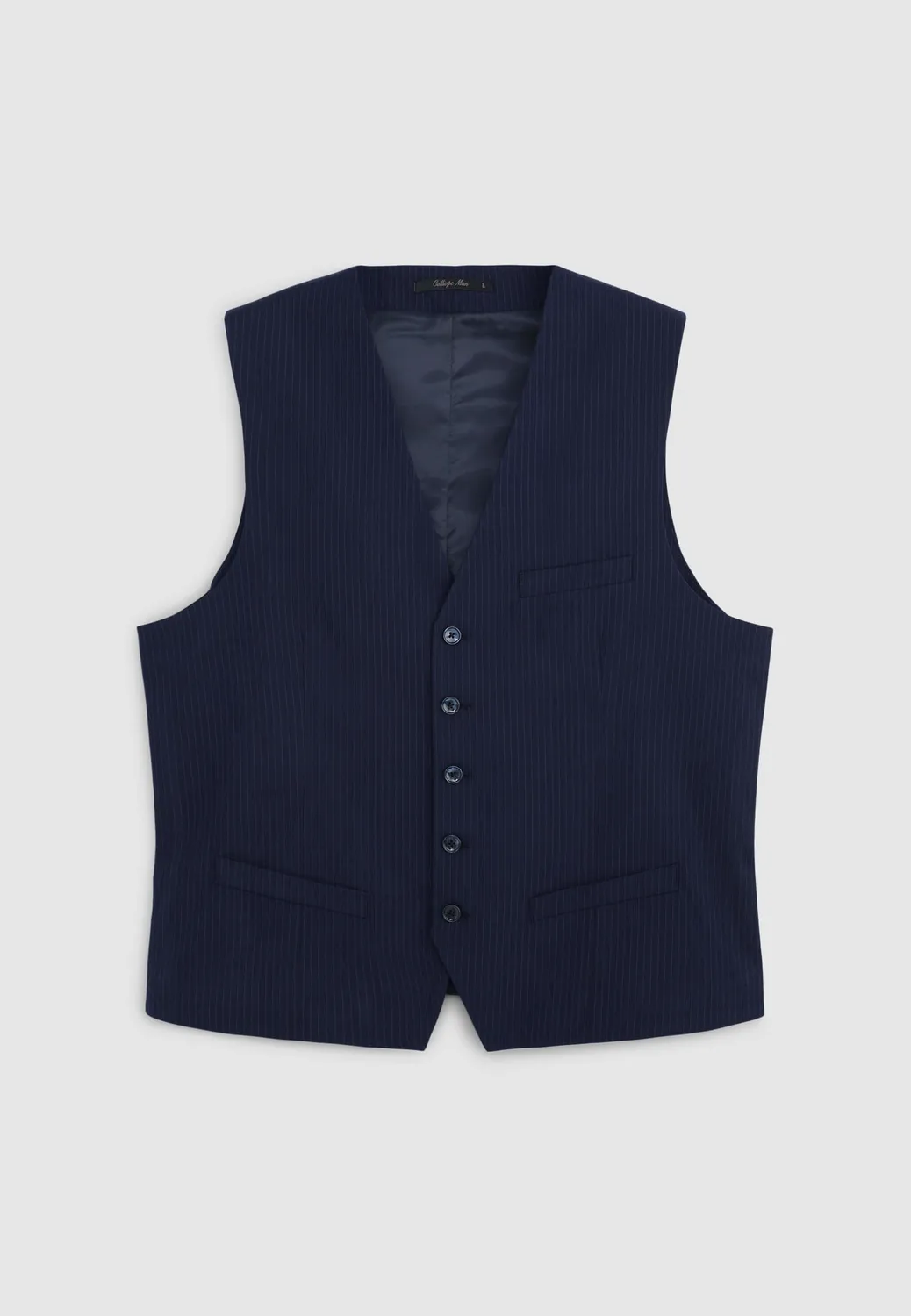 Calliope gilet rayé homme à boutons