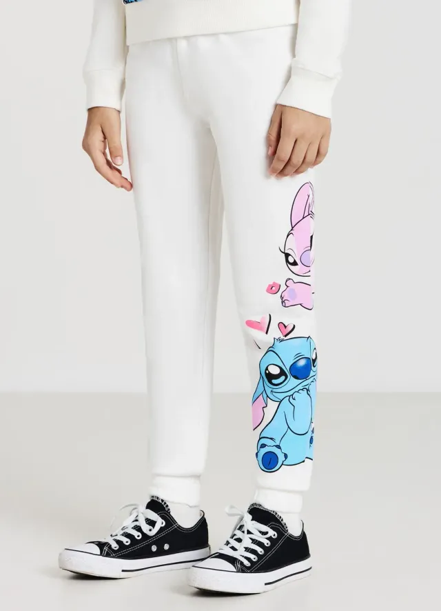 Calliope pantalon jogging fille Stitch coton élastique