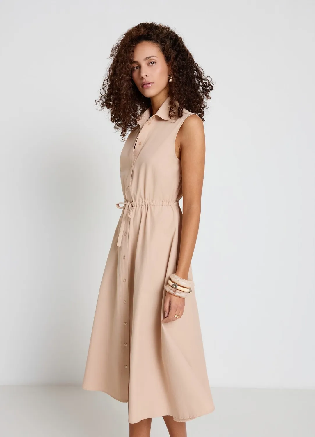 Calliope robe chemisier longue sans manches S unie