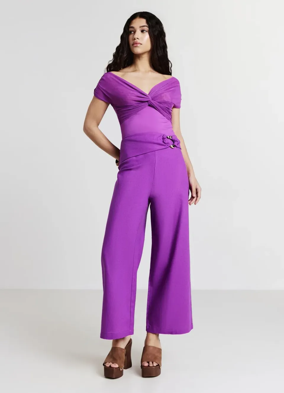 Calliope culotte boucle pantalon femme jambe large
