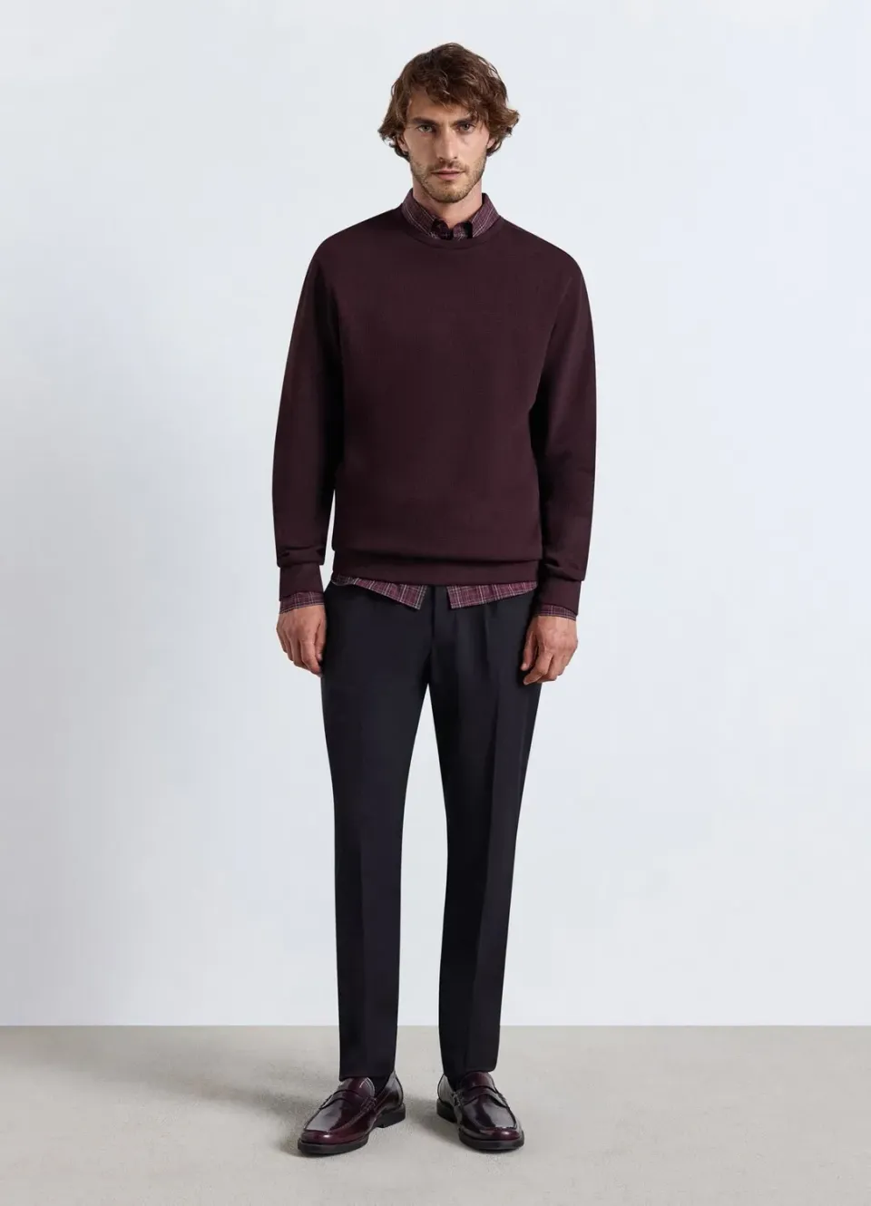 Calliope sweat col rond uni homme coton