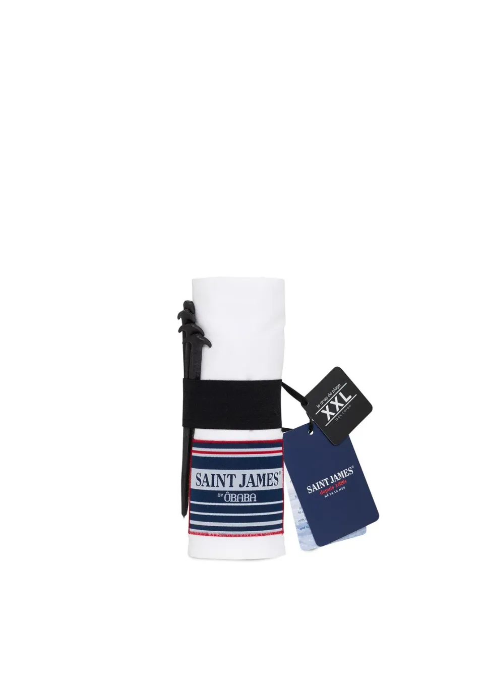 Saint James x Ôbaba drap de plage XXL blanc coton