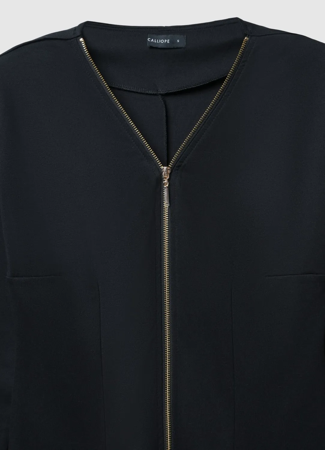 Calliope robe longue zip doré femme unie