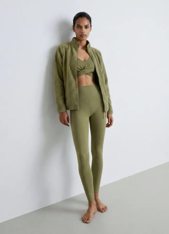 Calliope sweat zippé femme col montant uni active
