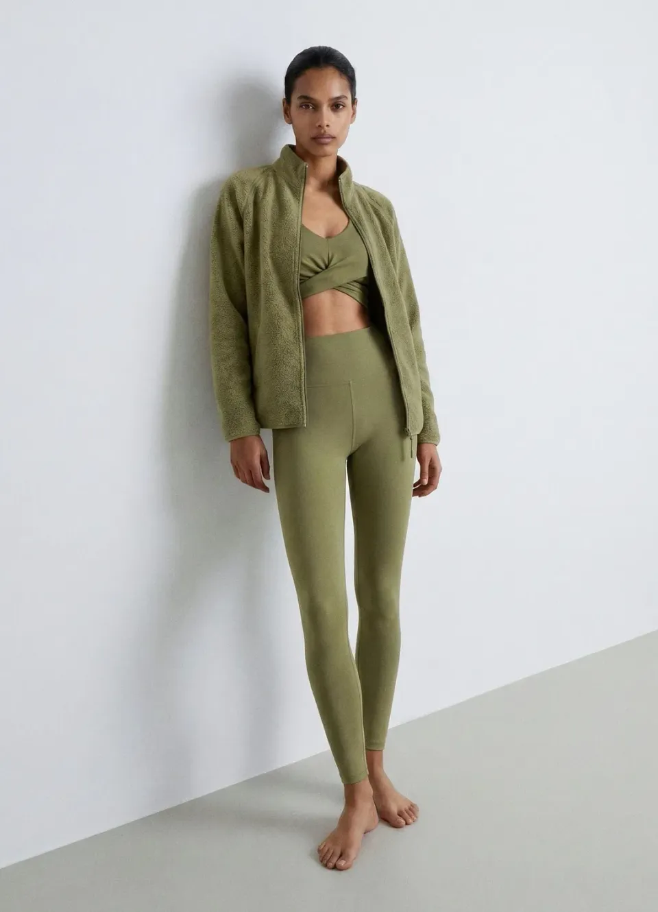 Calliope sweat zippé femme col montant uni active