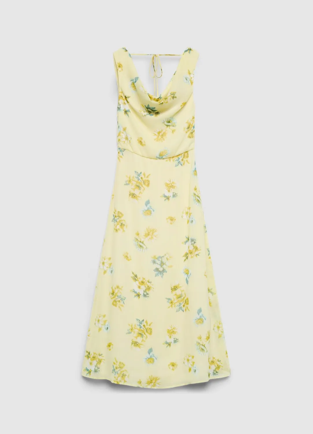 Calliope robe longue fleurs femme col drapé sans manches