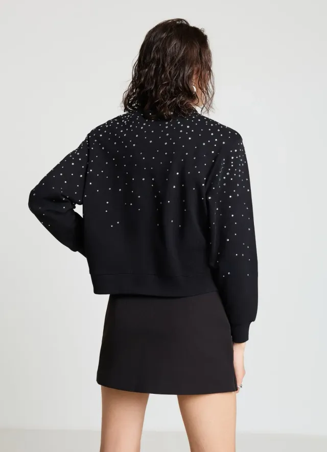 Calliope Girocollo Strass sweat femme col rond