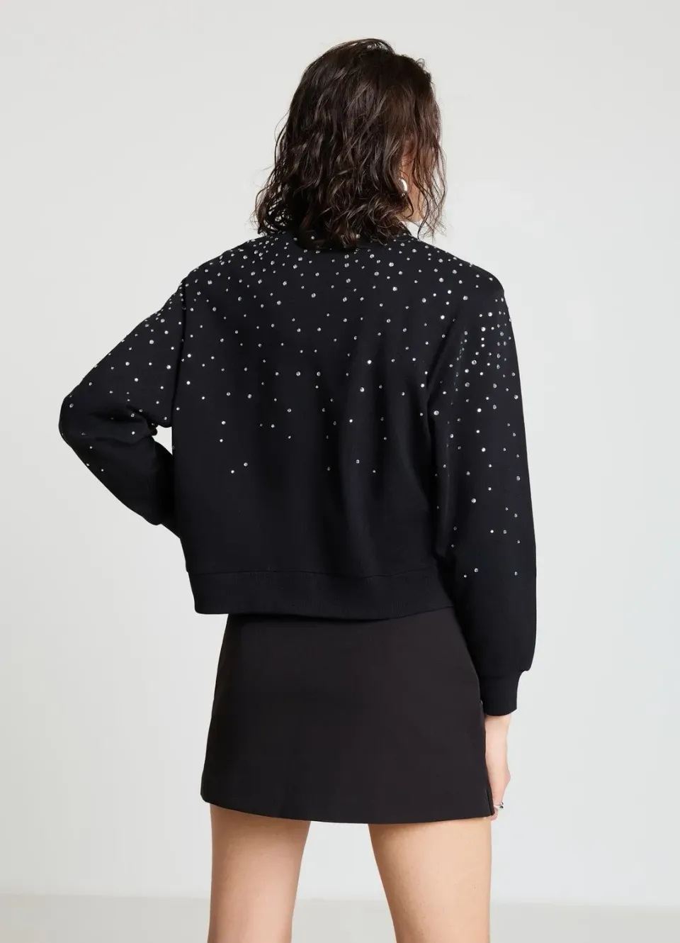 Calliope Girocollo Strass sweat femme col rond