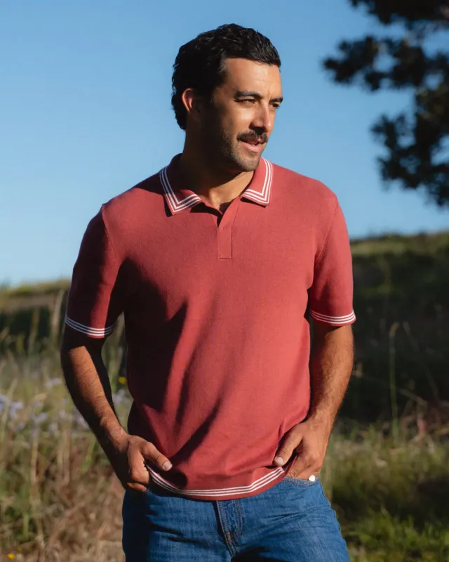 Sportscraft Finnley Knit Polo polo coton rayé homme