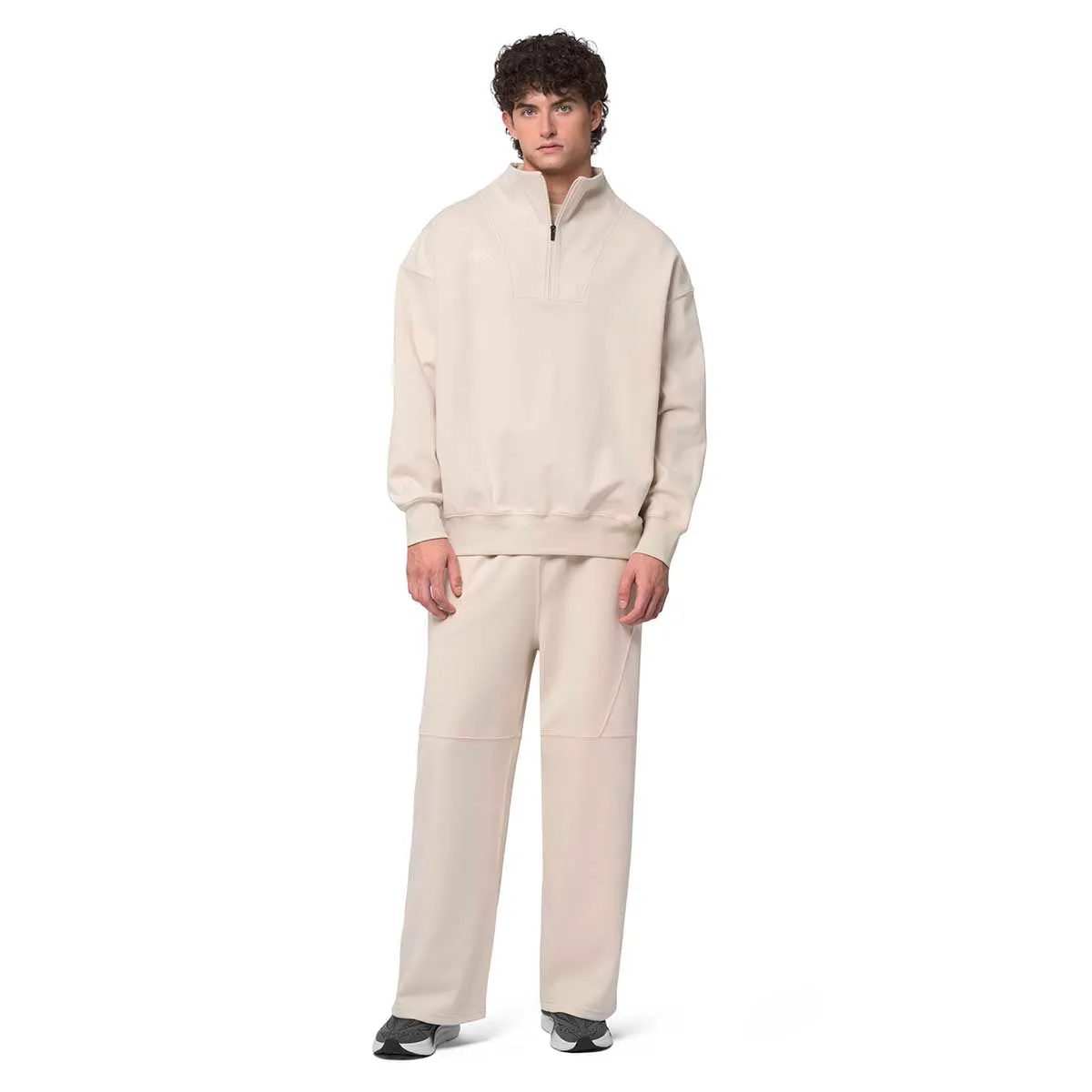 Kappa Ither sweat homme beige demi-zip