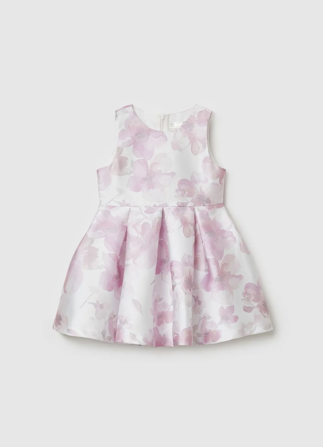 Calliope robe fille fleurie évasée sans manches