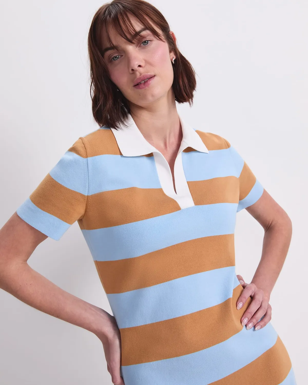 Sportscraft Knit Polo Mini robe maille col V