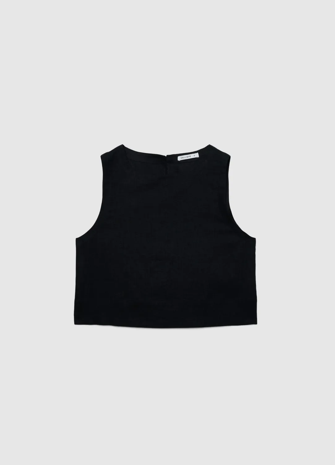 Calliope top court uni femme boutons dos