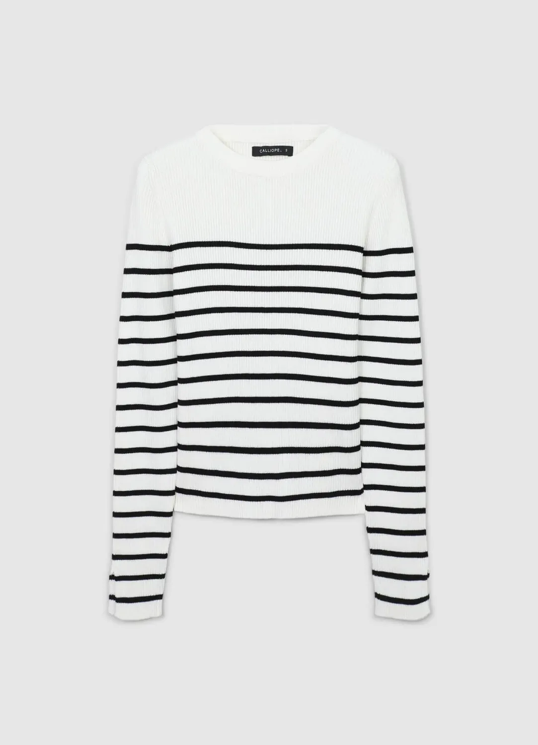 Calliope pull col rond rayé femme manches longues
