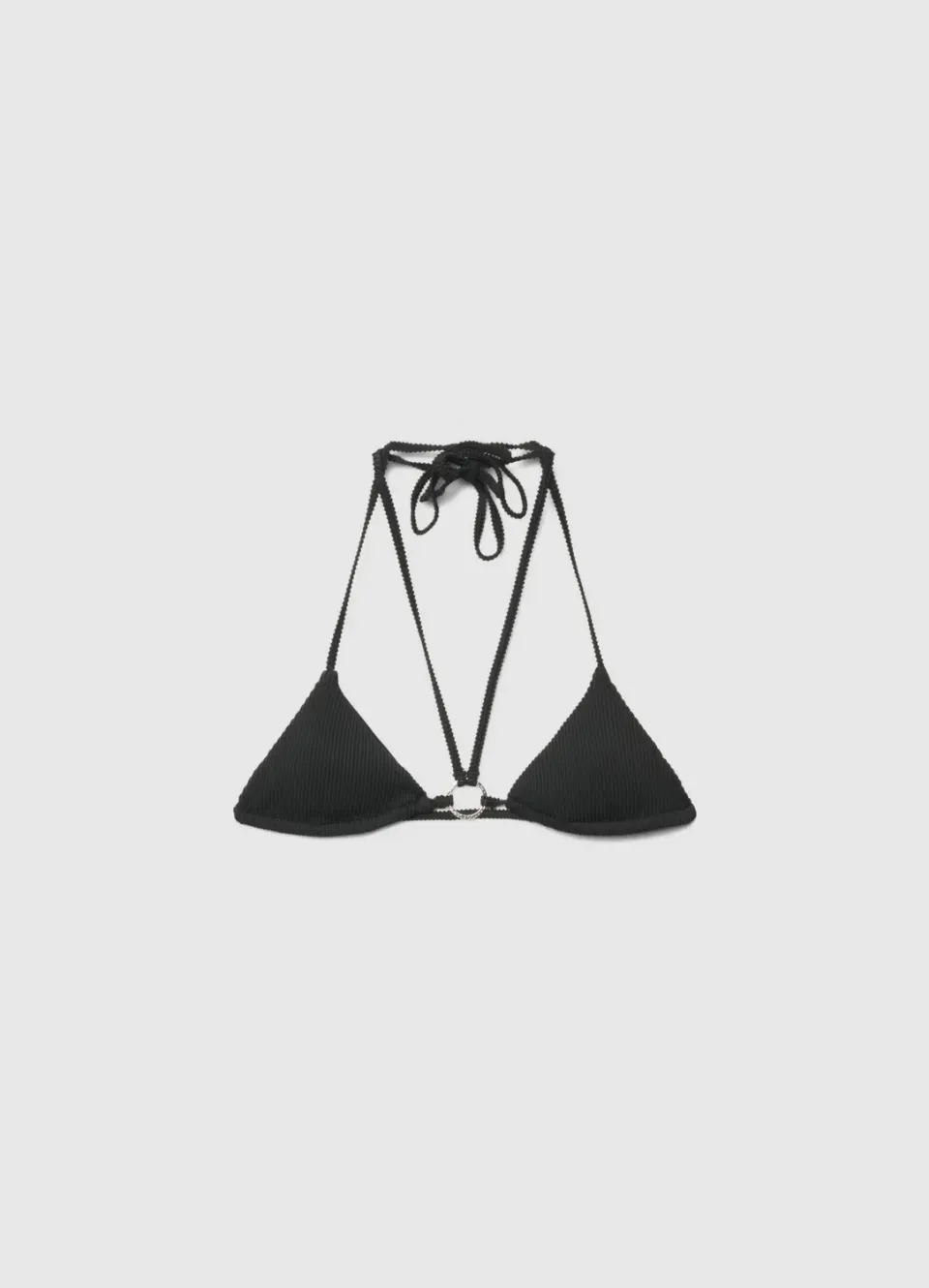 Calliope haut bikini triangle femme gaufré lacet