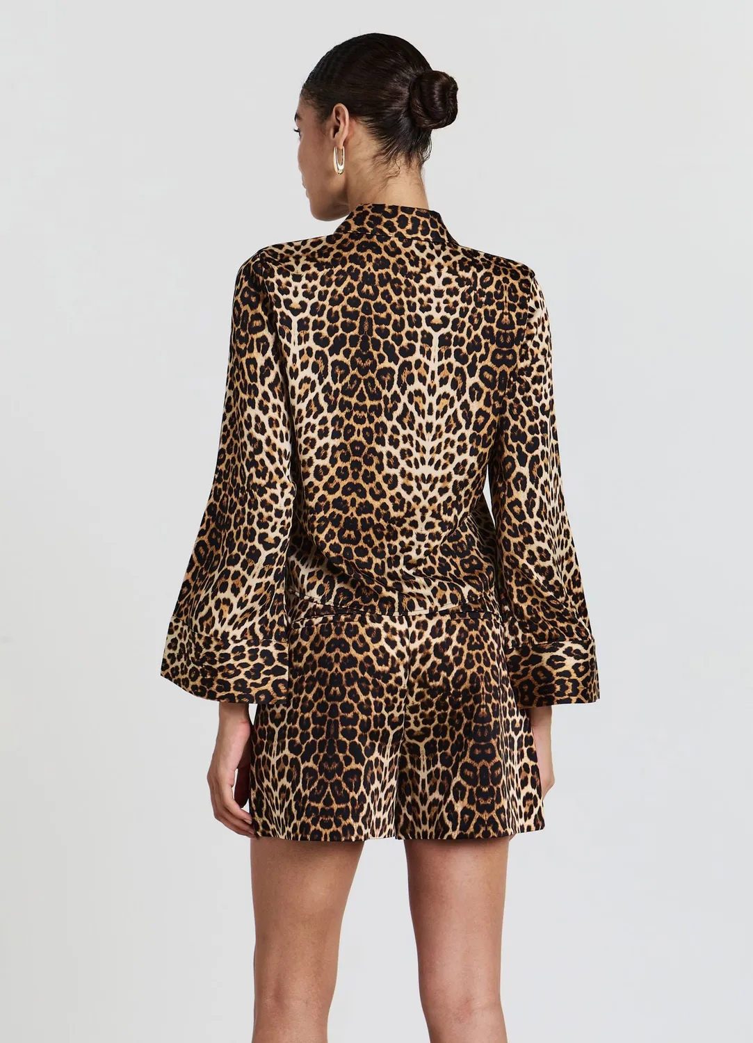 Calliope jupe-culotte satinée imprimé animalier femme