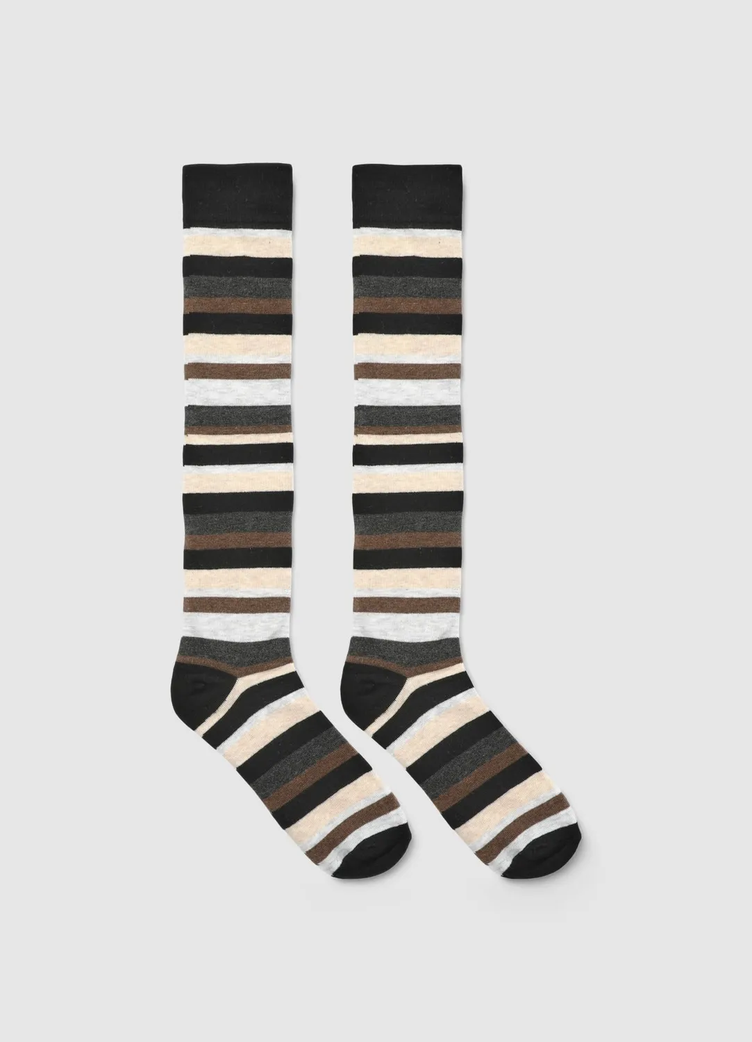 Calliope chaussettes hautes homme rayures multicolore TU