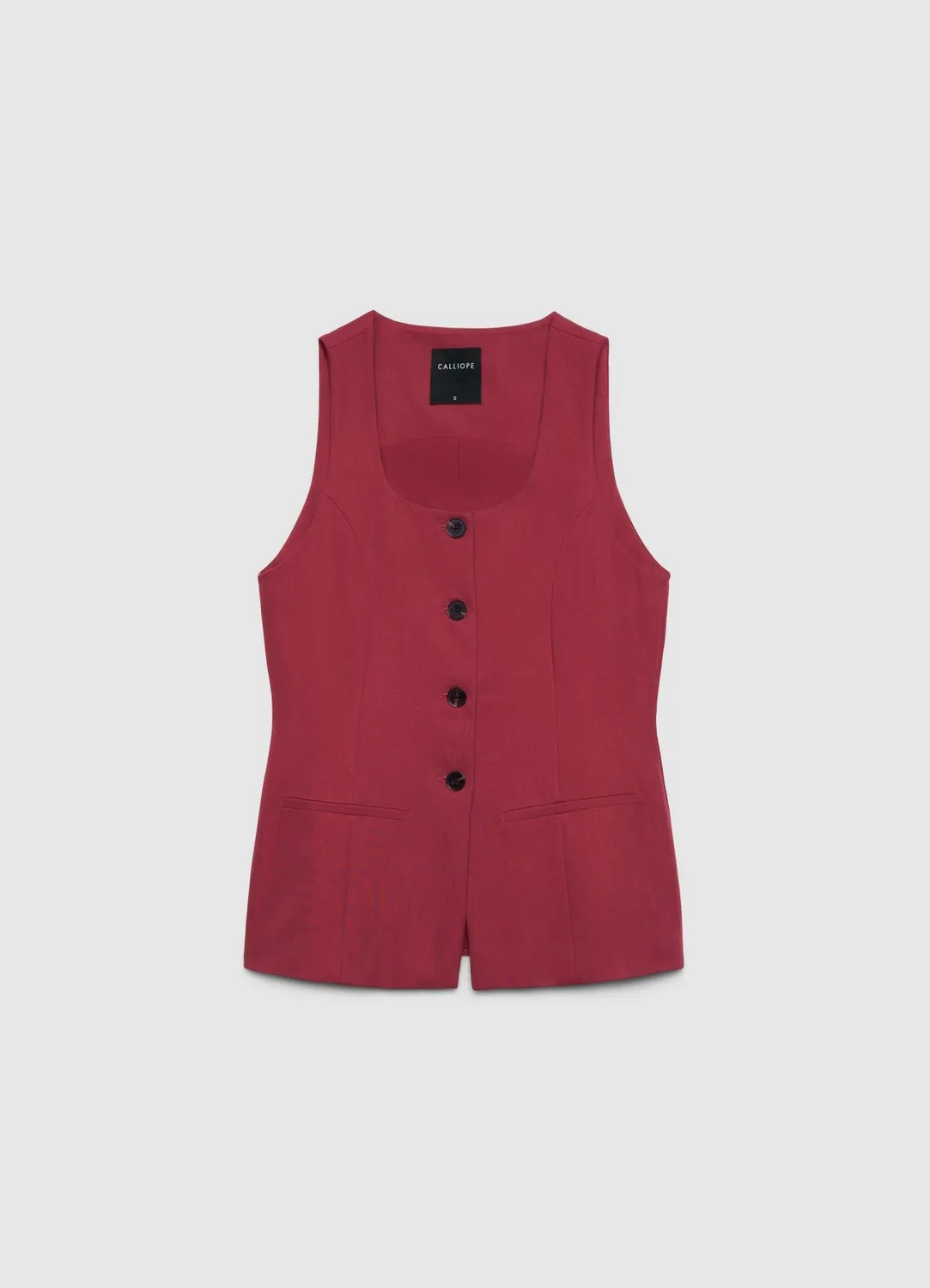 Calliope gilet long évasé à boutons femme bureau