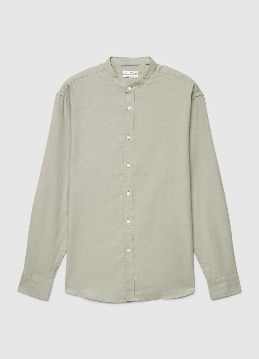 Calliope chemise homme col coréen lin manches longues
