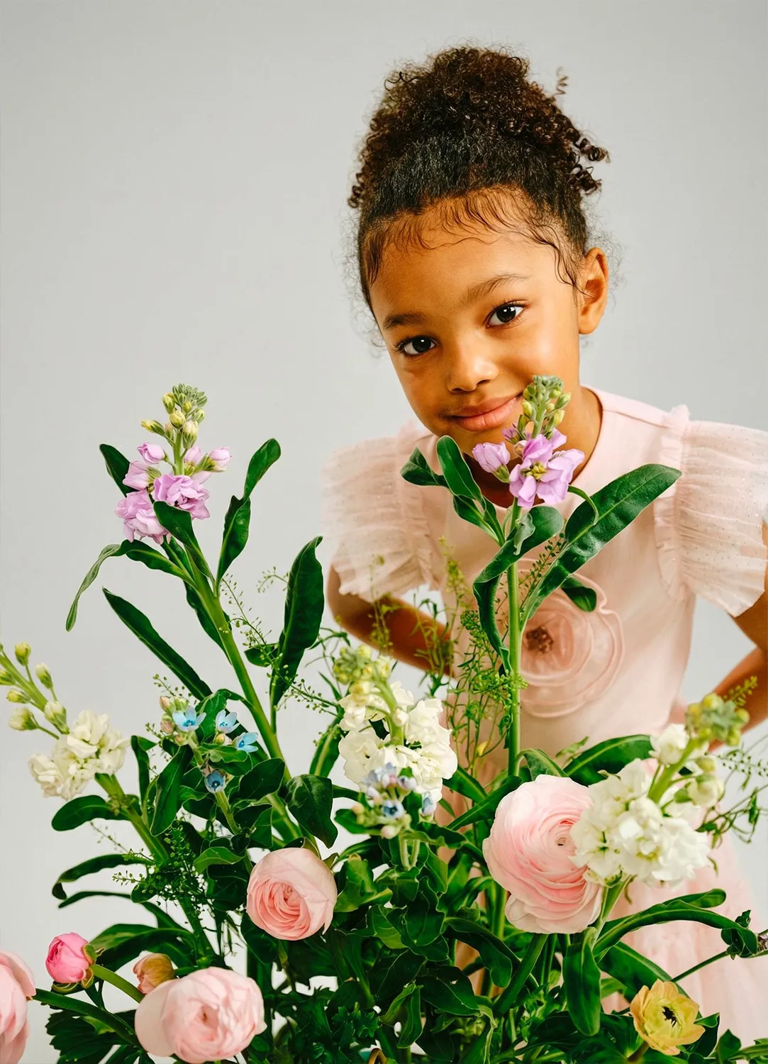 Calliope t-shirt à fleur t-shirt fille manches tulle
