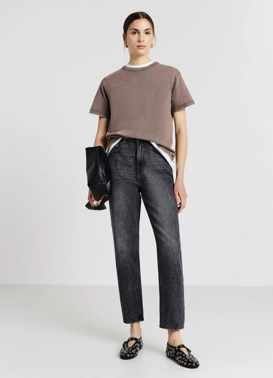 Calliope jean mom fit femme taille haute